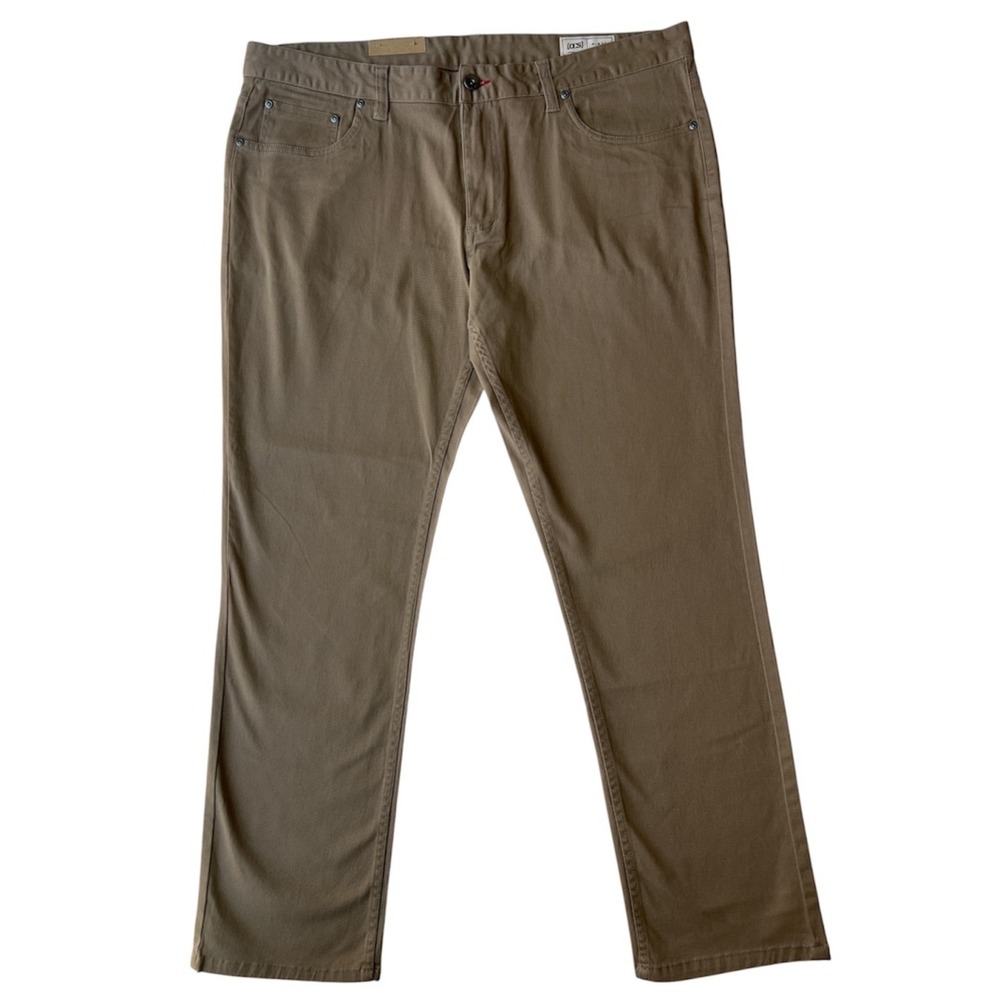 CCS Jeans Mens 38x30 Slim Fit Stretch Skater Tan Khaki Y2K 90s NWT NEW Casual